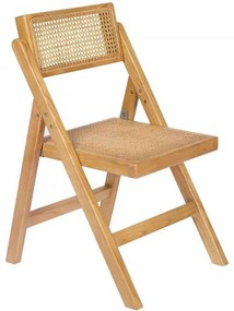 Καρέκλα Πτυσσόμενη Elm AH-MU23006 40x43x82cm Natural Rattan,Ξύλο