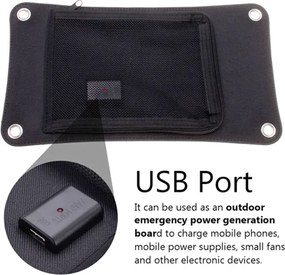 Ηλιακός φορτιστής Invictus Srusb-7 7W με θύρα USB 5V 1.4A Ελαφρύς και ανθεκτικός στην βροχή
