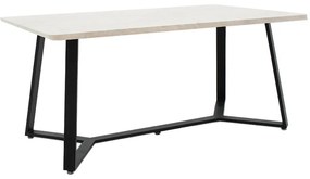 Tραπέζι Gemma pakoworld γκρι μαρμάρου-μαύρο 160x90x75εκ Model: 235-000018