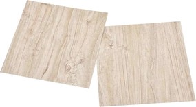 vidaXL Πλάκες Δαπέδου 55 pcs Ανοιχτό καφέ 5,11 m² PVC