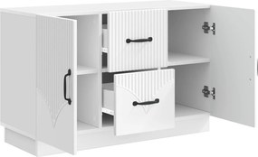 vidaXL Πλαϊνό γραφείο Γυαλιστερό Λευκό 89 x 34,5 x 57 εκ.