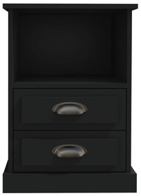 vidaXL Κομοδίνα 2 τεμ. Μαύρα 43 x 36 x 60 εκ.