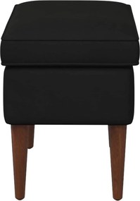 vidaXL Πολυθρόνα Ποδιών Μαύρο 55 x 35 x 41 εκ Βελούδο