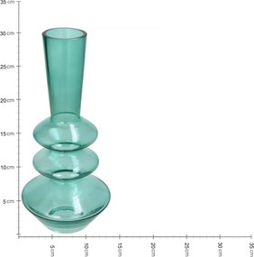 Βάζο ArteLibre Πράσινο Γυαλί 14x14x30.5cm