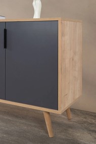 Κονσόλα Sapphire Δρυς / Ανθρακί PROCI 180x44x18