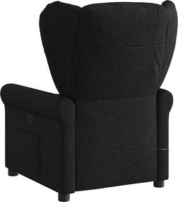 vidaXL Πολυθρόνα Μασάζ Ανακλινόμενη Μαύρη Υφασμάτινη