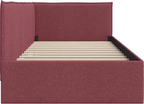 vidaXL Κρεβάτι Γωνίας Κόκκινο 100 x 200 cm ύφασμα