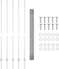 vidaXL Τεντώτο με στήριγμα Ασημί