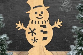 Σετ των 2 Intra απο ξύλο plywood 3mm-4mm πάχος – Snowman Διακόσμηση σπιτιού 1 Δίασταση 20x20 cm INTRAFABR-112295688