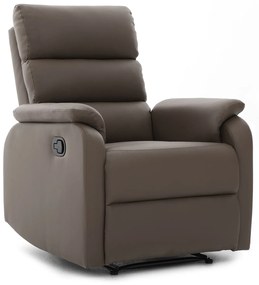 Πολυθρόνα Ανακλινόμενη ArteLibre TALITHA Καφέ PU 79x97x101cm