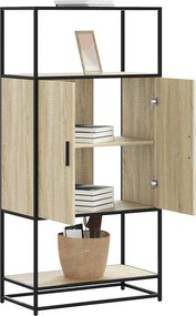 vidaXL Highboard Δρυς sonoma 68x35x139 cm Επεξεργασμένο ξύλο μέταλλο