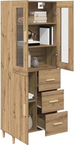 vidaXL Highboard Artisan Oak 34,5 x 34 x 180 εκ. Επεξεργασμένο ξύλο