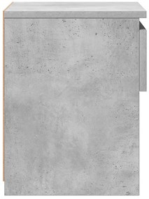vidaXL Κομοδίνο Γκρι Σκυροδέματος 40 x 30 x 39 εκ. από Επεξ. Ξύλο