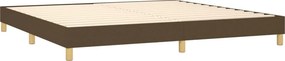 vidaXL Κρεβάτι Boxspring με Στρώμα Σκούρο Καφέ 200x200 εκ. Υφασμάτινο