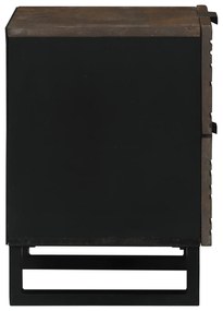 vidaXL Κομοδίνα - Σετ 2, 40x33.5x46 εκ., Από Μασίφ Ξύλο Μάνγκο