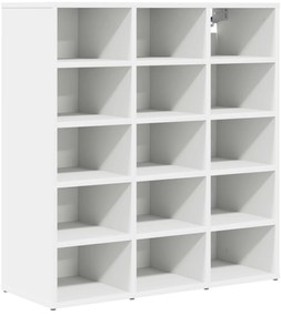 vidaXL Ντουλάπα Παπουτσιών Λευκό 52.5 x 30 x 50 εκ. Επεξεργασμένο ξύλο