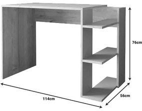 Γραφείο εργασίας Toska pakoworld σε oak- sandstone απόχρωση 114x56x76εκ
