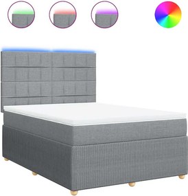 vidaXL Κρεβάτι Boxspring με Στρώμα Αν. Πράσινο 160x200εκ Υφασμάτινο