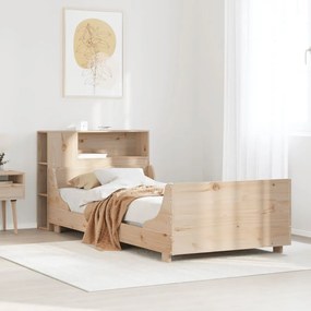 vidaXL Σκελετός Κρεβατιού Χωρίς Στρώμα 75x190 εκ Μασίφ Ξύλο Πεύκου