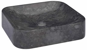 vidaXL Νιπτήρας Μαύρος 40 x 40 x 10 εκ. Μαρμάρινος