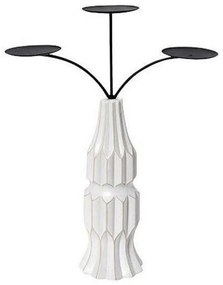 Κηροπήγιο 3 Θέσεων GIO105K2 Λευκό Ματ 44,5x34,2x11cm Espiel Κεραμικό