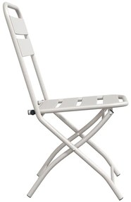 vidaXL Πτυσσόμενη Καρέκλα Κήπου 2 pcs Μπεζ 55 x 56.5 x 91εκ Ατσάλι