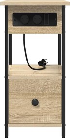 vidaXL Κομοδίνο Δρύς Sonoma 60 x 30 x 61 εκ Επεξεργασμένο ξύλο