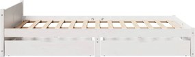 vidaXL Σκελετός Κρεβ. Χωρίς Στρώμα Λευκό 140x190 εκ Μασίφ Πεύκο