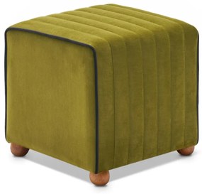 Σκαμπώ Mona Megapap βελούδινο χρώμα πράσινο 40x40x40εκ.-GP043-0086,3