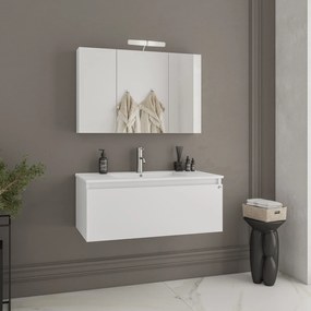 Drop Liberty 100 White Gloss 102x47 - Πάγκος με Νιπτήρα &amp; Κρυφοντουλαπο