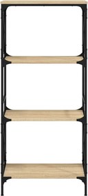 vidaXL Βιβλιοθήκη 4 Επιπέδων Sonoma Δρυς 59x35x132 εκ. Επεξεργ. Ξύλο