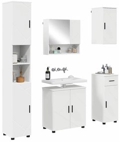 vidaXL Σετ Επίπλων Μπάνιου με συρτάρι 5 pcs Λευκό 61 x 35 x 64 εκ.