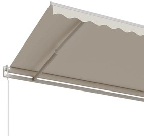vidaXL Τέντα Συρόμενη Αυτόματη Κρεμ 600x350 εκ.