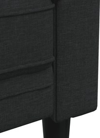 vidaXL Καναπέδες Σετ 2 Τεμαχίων Μαύροι Υφασμάτινοι