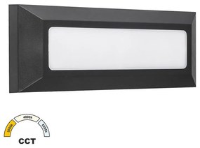 Adeleq Φωτιστικό LED PC Επίτοιχο Ορθογώνιο 4W CCT IP65 Γραφίτης 3-9718