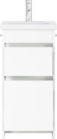 vidaXL Καθρέφτης μπάνιου με νιπτήρα Λευκό 42 x 40 x 84,5 εκ