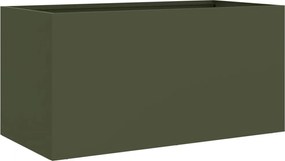 vidaXL Ζαρντινιέρα Λαδί 62x30x29 εκ. από Χάλυβα