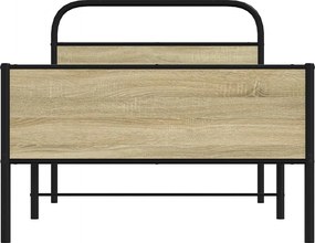 vidaXL Πλαίσιο Κρεβατιού Χωρ. Στρώμα Sonoma Δρυς 100x190 εκ Επ. Ξύλο