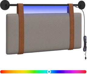 vidaXL Κεφαλάρι κρεβατιού κρεμαστό Taupe Αντίκα PU