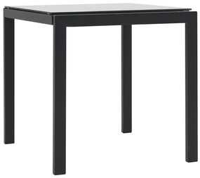 vidaXL Ξαπλώστρες 2 τεμ. Μαύρες Συνθετικό Ρατάν/Textilene με Τραπέζι