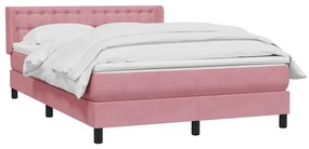 vidaXL Κρεβάτι Boxspring με Στρώμα Σκούρο Μπλε 200x220 εκ. Βελούδινο