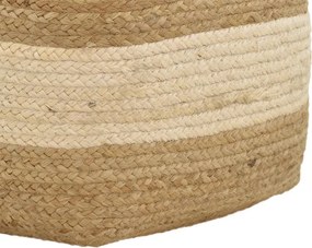 Σκαμπό-πουφ Sofian Inart μπεζ 100% γιούτα 40x40x35εκ