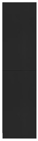 vidaXL Ντουλάπα Μαύρη 100 x 50 x 200 εκ. από Επεξ. Ξύλο