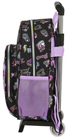 Σχολική Τσάντα με Ρόδες Monster High Creep Μαύρο 28 x 34 x 10 cm