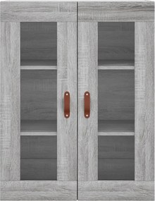 vidaXL Ντουλάπι Γκρι Sonoma 69,5 x 34 x 180 εκ. Επεξεργασμένο Ξύλο