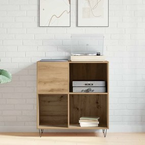 vidaXL Ντουλάπι δίσκων βινυλίου με ράφι Παλαιό ξύλο 85 x 38 x 89 εκ.