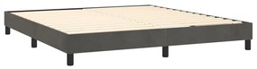 ΚΡΕΒΑΤΙ BOXSPRING ΜΕ ΣΤΡΩΜΑ ΣΚΟΥΡΟ ΓΚΡΙ 160X200 ΕΚ. ΒΕΛΟΥΔΙΝΟ 3130908