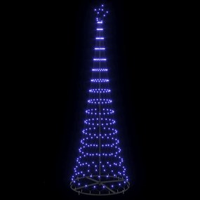 vidaXL LED Χριστουγεννιάτικο Δέντρο Μπλε 302,5 εκ. Μέταλλο