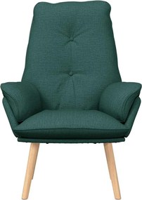 vidaXL Πολυθρόνα Σκούρο Πράσινο 69 x 74 x 93 εκ.