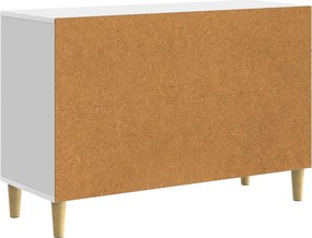 vidaXL Πλαϊνό γραφείο Γυαλιστερό Λευκό 89 x 34,5 x 60 εκ.
